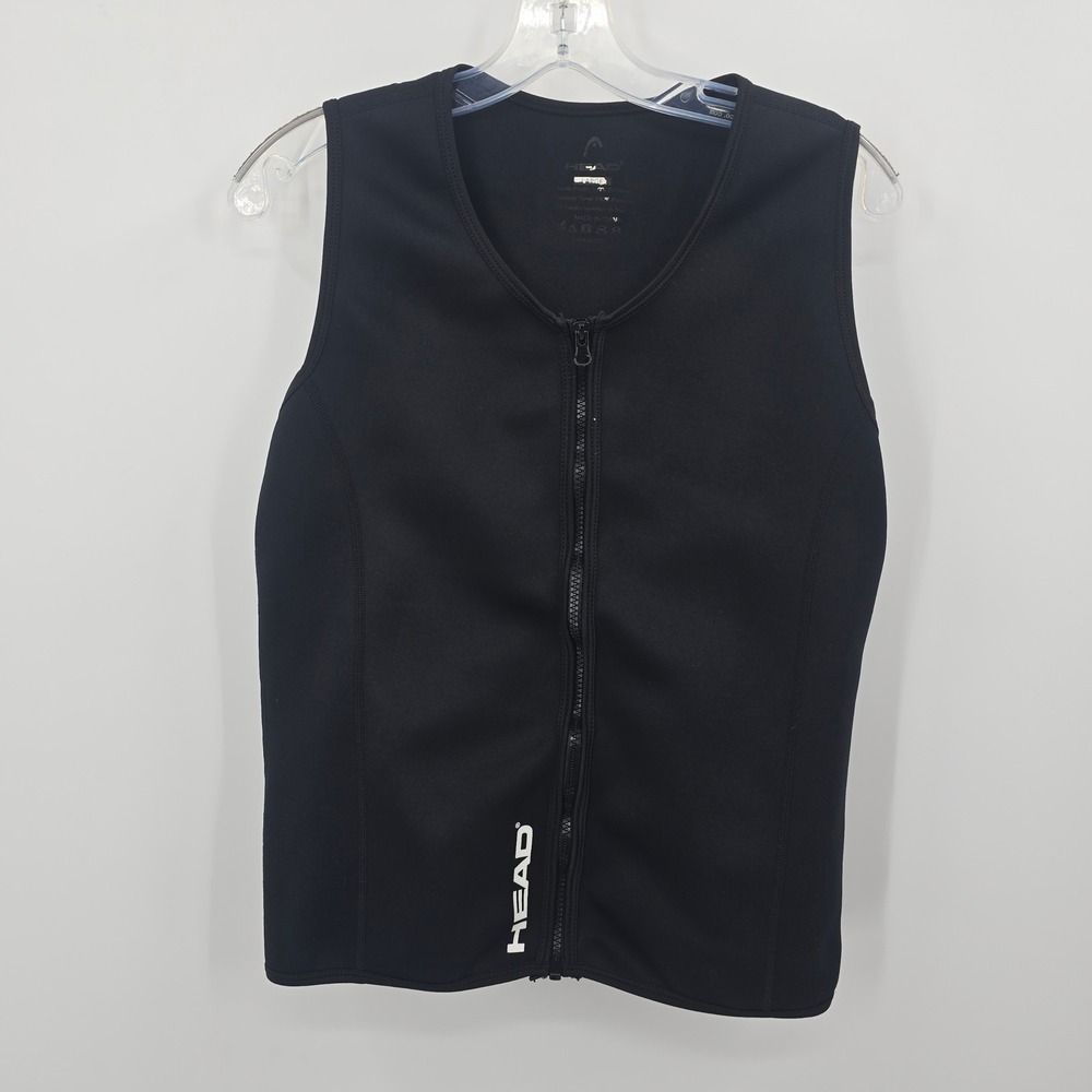 Head Mens Neoprene Swim Vest Black Sleeveless Full Zip Water Sports Size Large